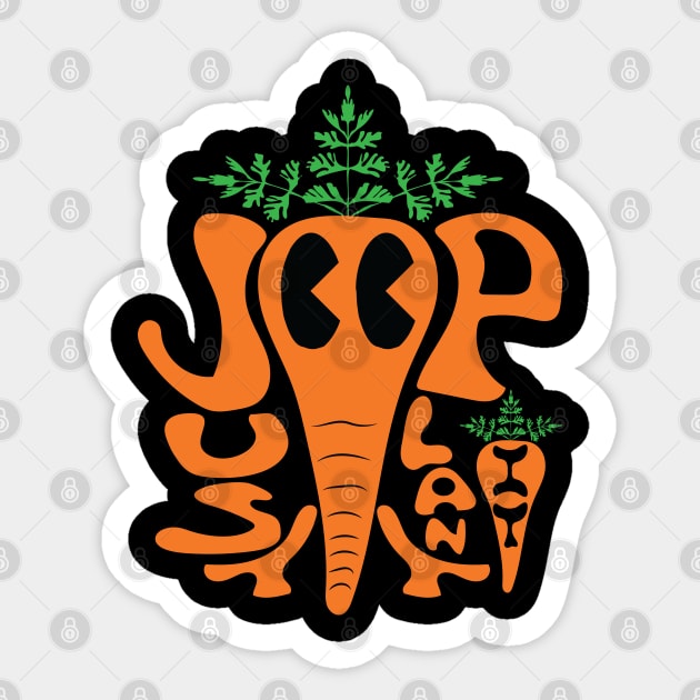 Just Plant It Elephantesque Carrot Sticker by PelagiosCorner